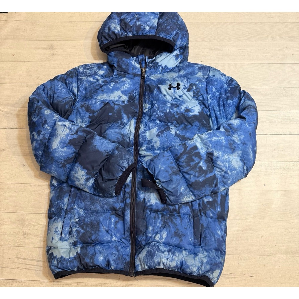 Under Armour Youth Boy's Blue Print Pronto Puffer Jacket youth large
